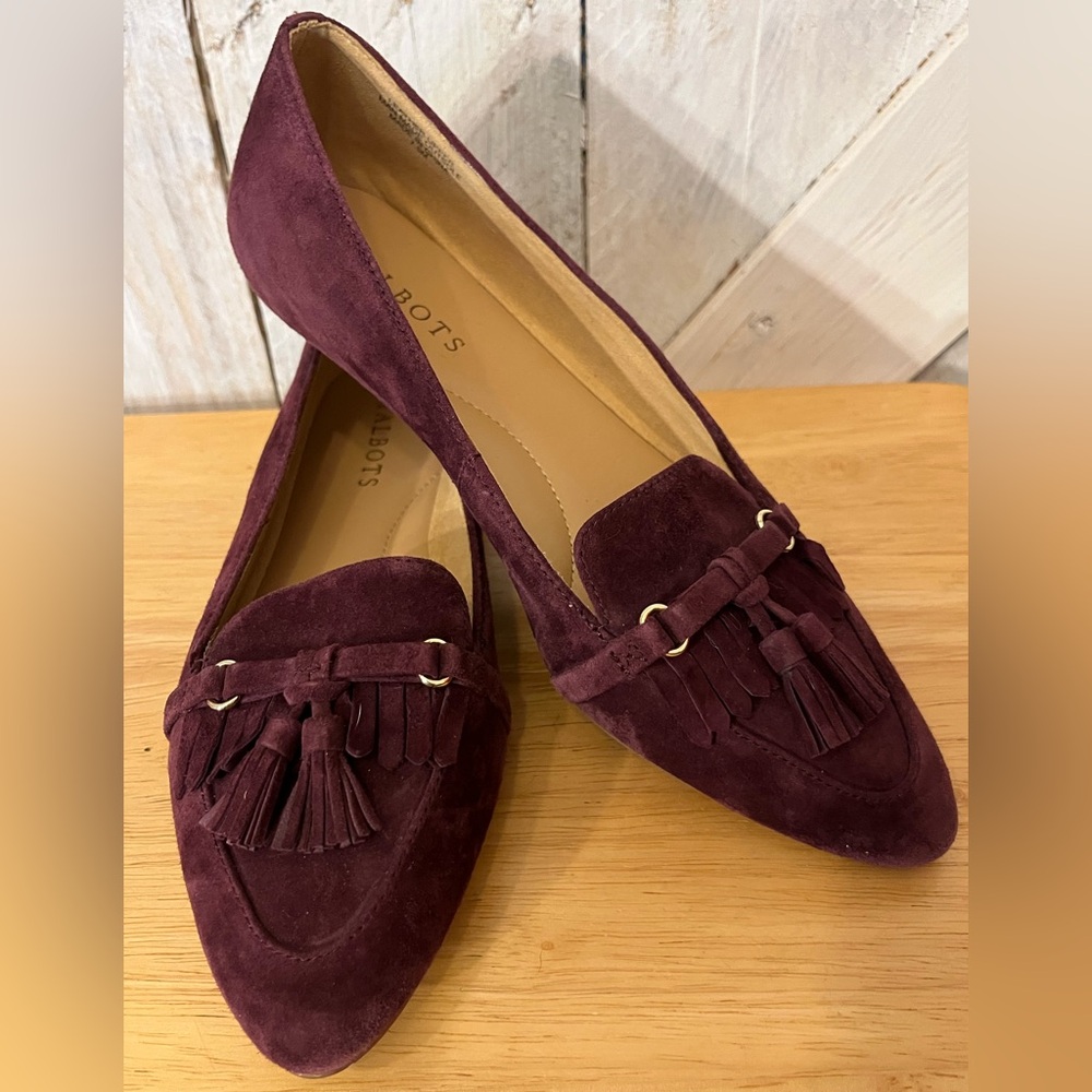 Talbots Maroon Tassel Loafers